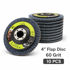 4″ Flap Disc 60 Grit 10PCS Grinding Sanding Wheels for Metal Rust Removal Angle