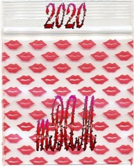 100 PACK BIG RED LIPS 2020 Apple Zip Baggies 2.0×2.0″ Mini Bags