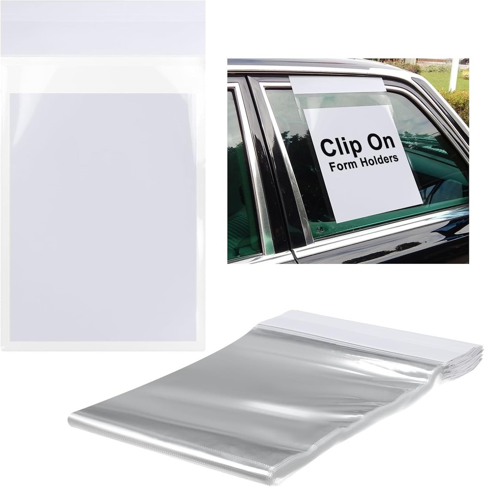 50 Pack Clip On Window Form Holder Buyers Guide Window Hangers Plastic Pouch