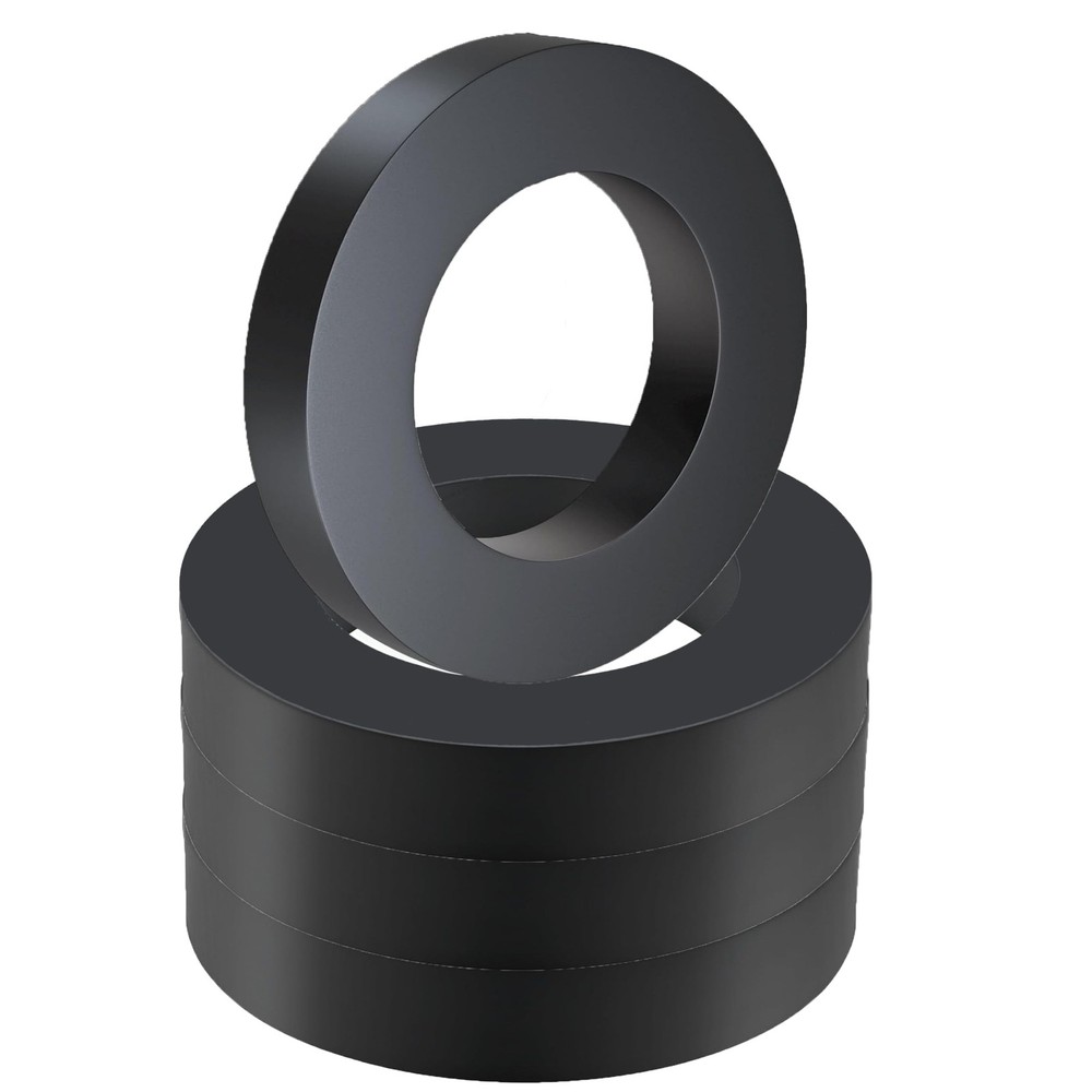 4PCS Large Ferrite Ring Magnet – Grade 10 Big Magnets Heavy Duty, OD60mm x ID32m