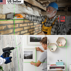 Self Leveling Laser Level 100ft Green Cross Line with Tripod IP54 Waterproof USA