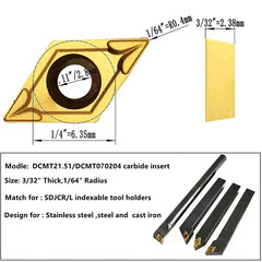 100Pcs DCMT070204 CK205 Carbide Inserts For Lathe Turning Tool