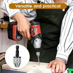 2 PCS Keyless Drill Chuck for Impact Driver, 1/4 Inch Hex Shank Drill Chuck F…