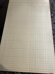 Vintage (1950s/60s ?) Wilson Jones Columnar Ruled Pad WB7203 Spiral 8.5″ X 14″