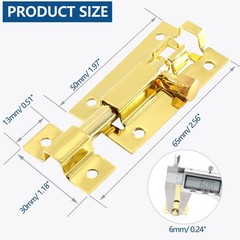 Zorfeter 2 Inch Barrel Bolt Latch, Stainless Steel Slide Door Latch Lock with…
