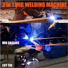 HZXVOGEN 110V 3IN1 Portable MIG Welder ARC LIFT TIG MIG Gasless Welding Machine