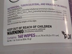 PDI Super Sani-Cloth Germicidal Disposable Wipe Q55172 160 count exp: 06/2026
