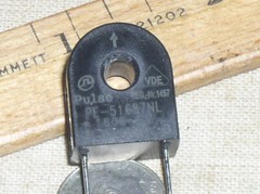 1 PULSE PE-51687NL AC CURRENT SENSE TRANSFORMER INDUCTOR 100:1 20 AMP 20-200 KHZ