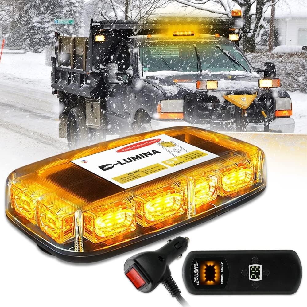 72 LED Roof Top Strobe Beacon Light Bar For Construction, Tow Trucks, Snow Plows
