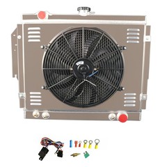 4 Row Radiator+Shroud Fan For 79-93 Dodge D/W 100 200 250 300 350 5.2L 5.9L V8