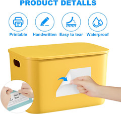 4X6 Inch Removable Labels 100 Pcs, Water/Oil/Tear Resistants No Residue for Home