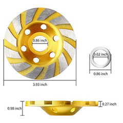 2 Pcs 4 inch Diamond Segment Grinding Wheel Disc Grinder Cup Concrete Stone C