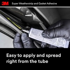 3M Super Weatherstrip and Gasket Adhesive, 08581, 2 fl oz Tube, Black
