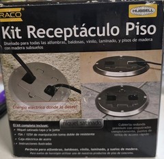 Hubbell Raco 6239NI Single Gang Floor Box Kit with Recessed Duplex 15A TR Device