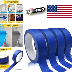 DIY Craft Blue Tape 4 Rolls 0.94 Inch 22 Yard Ideal for Indoor Outdoor Projects