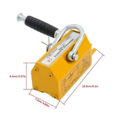 440lbs/200kg Permanent Magnetic Lifter 2.5 Safety Factor Yellow Lifting Magnet