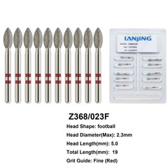 Zirconia Cutting Burs Diamond Bur Football Fine Grit Z368/023F FG Friction Grip