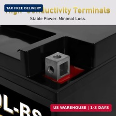 YTX30L-BS 12V 30Ah AGM Sealed Motorcycle Battery, Maintenance-Free, Compatible w