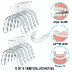 2Pcs Dental Moldable Teeth Whitening Trays Thermaforming Mouth Gel Bleaching Kit