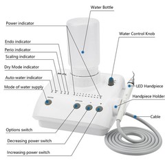 SK-E1L Dental Ultrasonic Piezo Scaler 2 Bottles / LED detachable Handpiece HW-5L