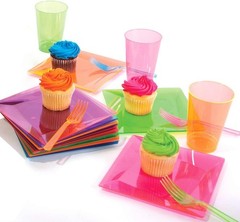 Hard Plastic 10-Ounce Party Cups/Drinking Glasses/Tall Tumblers, 25-Count,