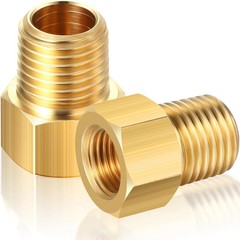 1/4 Inch Male NPT x 1/4 Inch Female Inverted Flare Propane Fitting NPT Reducer B