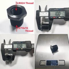 3 Pack Steel Thread Adapter Convert 5/8×24 to 3/4×16.13/16X16.3/4 NPT US