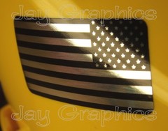 CHROME American Flag Hard Hat Decals | Motorcycle Helmet Stickers | Flags USA
