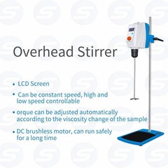 20L-100L Lab Overhead Stirrer Lab Mixer for Processing Chemicals LCD Core Motor