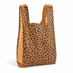Leopard Print T Shirt Bags 11.5 x 6 x 21 Plastic Retail Checkout Bags HDPE