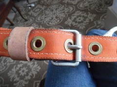 Klein 5480 Adjustable Lineman Safety Belt Size M W/MILLER SCORPION FALL Limiter