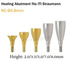 Dental Healing Abutment NC Ø3.6/4.8mm Dia Cover Screw fits ITI Straumann BL/BLT