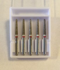 Crosstech High Speed Diamond Dental Bur Round End Taper B6LF 856L-016 Fine 5pk