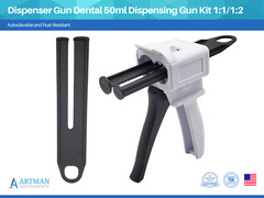 Dispenser Gun Dental 50ml Dispensing Gun Kit 1:1/1:2 fits Most Sizes by ARTMAN