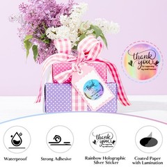Jutieuo 620Pcs Thank You Cards and Stickers for 1.5 inches, Holographic