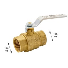 Streamline 1 in. Brass FPT Full Port Packing Gland Ball Valve