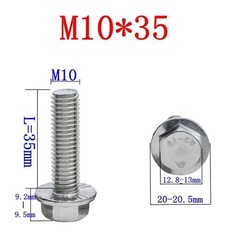 Dsnaduo Stainless Steel Flange Screws, Bolts, Exhaust One Size, Silver