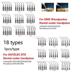 1-10*Tips Dental Ultrasonic Piezo Scaler fit EMS Woodpecker/DTE SATELEC Handpiec