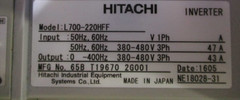 HITACHI L700-220HFF Inverter Drive 380-480V Removed From The Working Machine