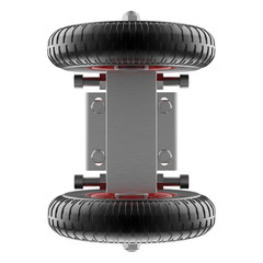 8-Inch Rolling Gate Wheels, Double U-Bolts Heavy Duty Gate Rollers, Sliding Gate