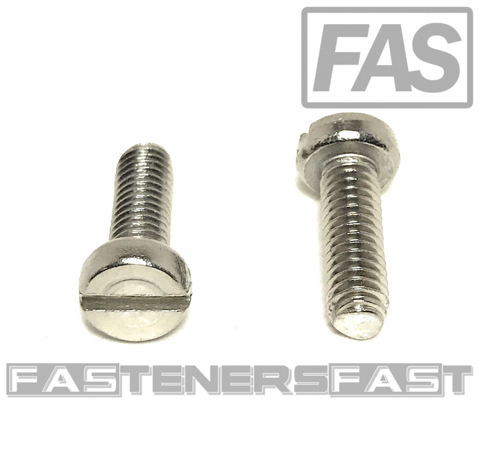 (50) M4-0.7 x12 Stainless Steel Slotted Cheese Head Machine Screw DIN84 A2 M4x12