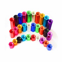 M4 M5 M6 Aluminum Hexagonal Threaded Stud Connector Rod Bar Nuts Standoff Column