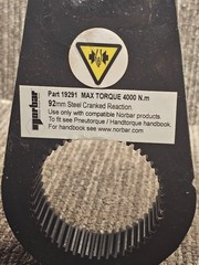 Norbar 19291 Splined Reaction (Steel) for ET/HT/PTM-92, Max Torque 4000 N.m