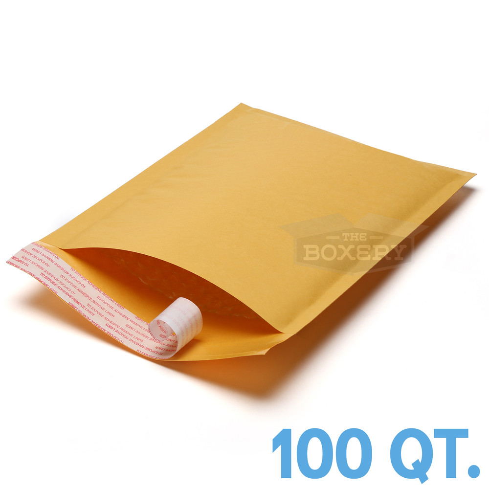 100 #1 7.25×12 Kraft Bubble Mailers Padded Envelopes Bags from TheBoxery
