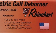 Rhinehart Factory Direct Electric Dehorner X40 00408 3/4 Tip