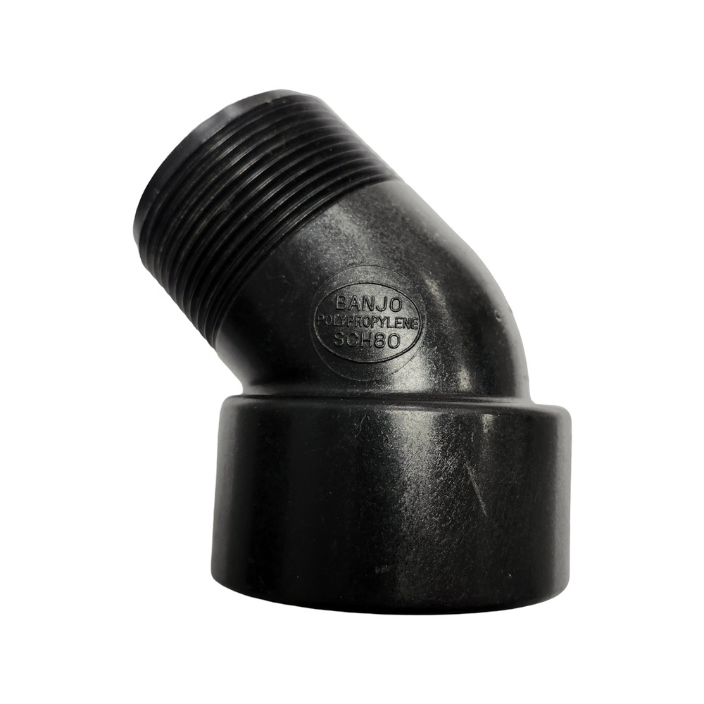 Banjo 45 Degree Poly Street Elbow 1-1/2″ FNPT X 1-1/2″ MNPT – SL150-45