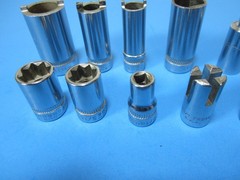 12-piece DURO CHROME Vintage 1/4” – Drive Specialty Socket Set * USA *