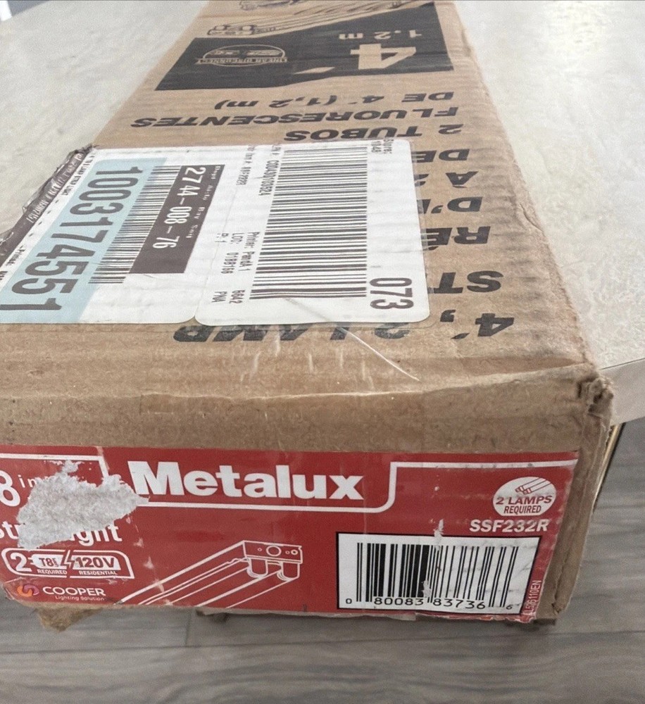 Metalux 32-Watt 2-Light White 4 ft. Fluorescent Strip Light