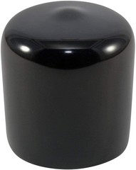 Vinyl Black Flexible Tubing End Screw Thread Protector Safety Cover Post Pipe
