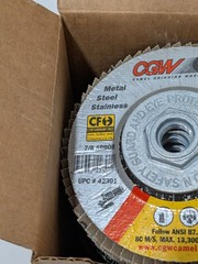 CGW Flap Disc: 4-1/2″ Dia, 36 Grit, Zirconia Alumina, Type 27 Box of 10 42311